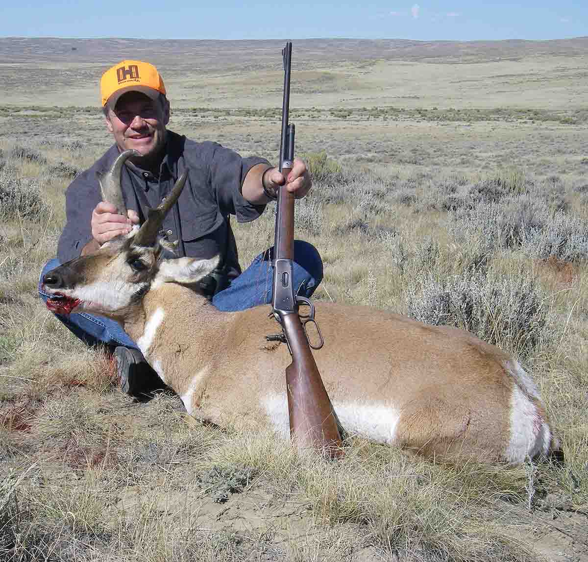 Brian shot this pronghorn buck at nearly 200 yards with a Model 1894 .25-35 WCF using a new factory load containing a Hornady 110-grain FTX bullet.